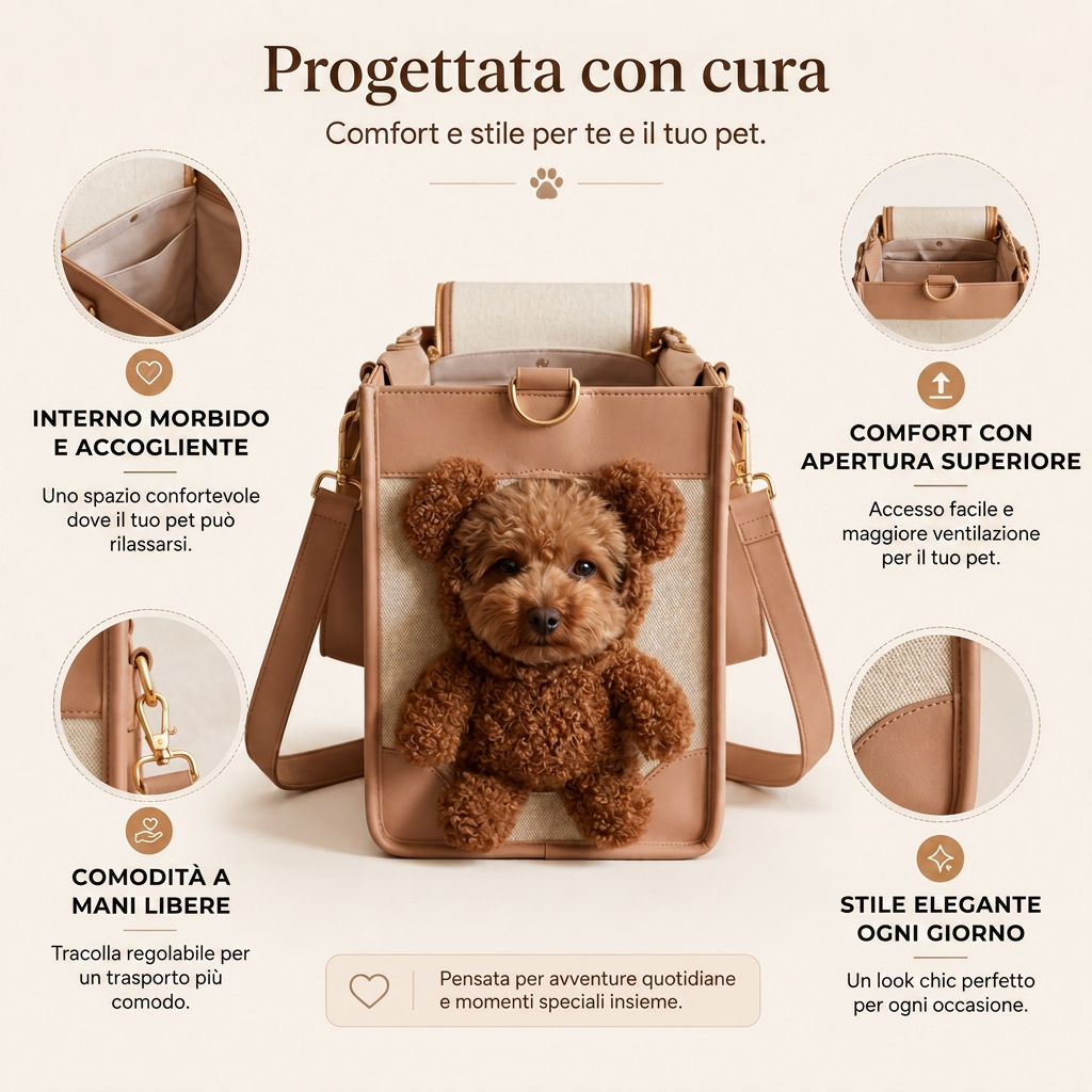 Caratteristiche della borsa PawPocket in italiano